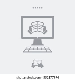 Online e-book - Vector flat icon