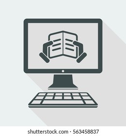 Online e-book - Vector flat icon