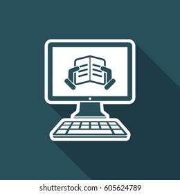 Online e-book - Vector flat icon