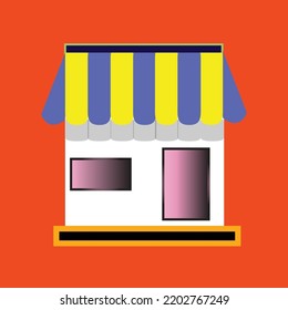 online ecommerce shop vector design.icecream or coffee icon