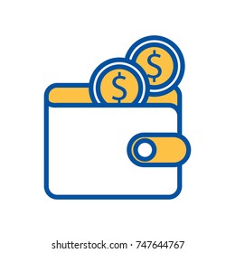 online ecommerce wallet with dollar coins money