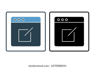 Online Editor icon. icon related to edit tool. suitable for web site, app, user interfaces, printable etc. solid icon style. simple vector design editable