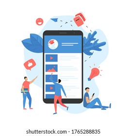 Online education app. E-learning concept.
