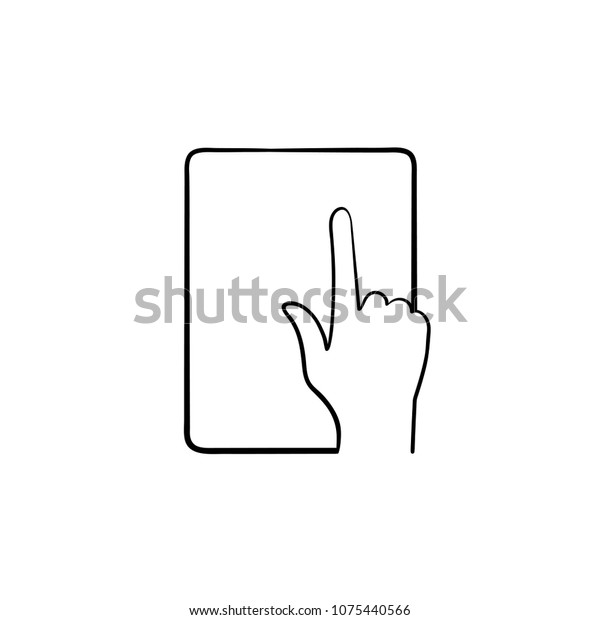 Online Education App Hand Drawn Outline Royalty Free Stock