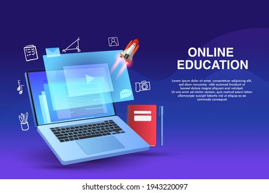 Online Education background. ready to learn.