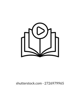 Online Education Book E-Learning Reproduzir Botão Multimídia