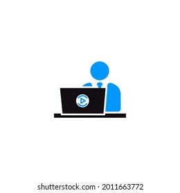  Online education and business training icon
