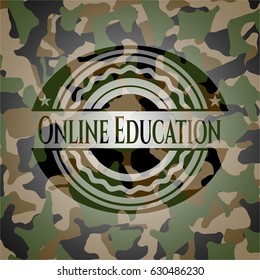 Online Education camo emblem