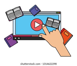 online education cartoon