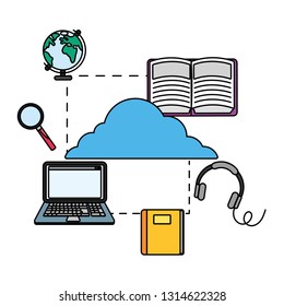 online education cartoon