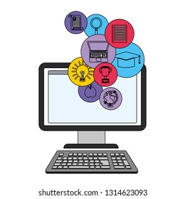 online education cartoon
