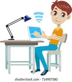 Online education cartoon
