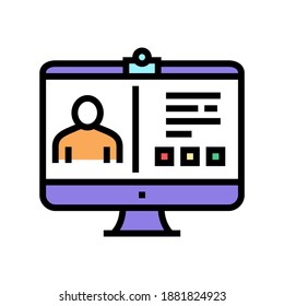 online education color icon vector. online education sign. isolated symbol illustration