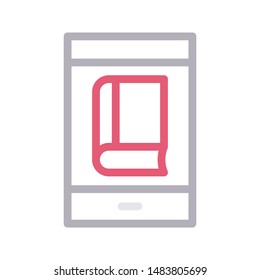 online education colour line vector icon