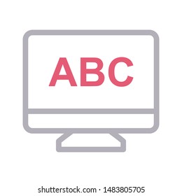 online education colour line vector icon