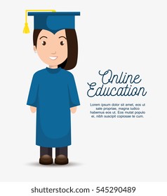 online education concept icon