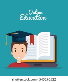 online education concept icon