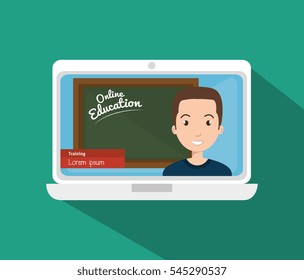 online education concept icon