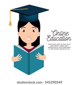 online education concept icon