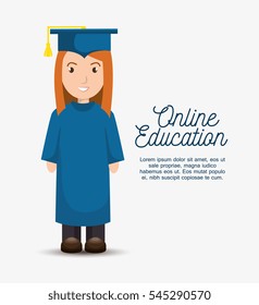 online education concept icon