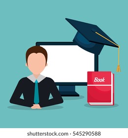 online education concept icon