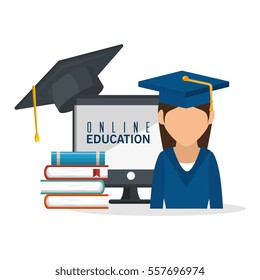 online education concept icon