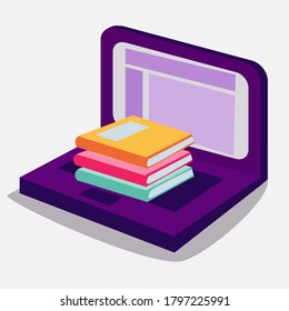online education concept icon vector illustration 