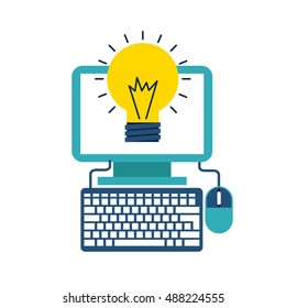 online education concept icon vector illustration design