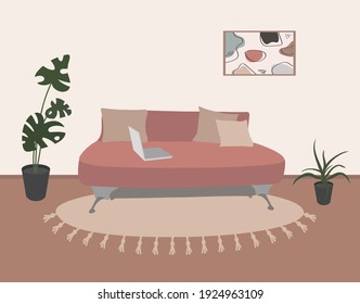 Online education concept illustration. Vector stock illustration
