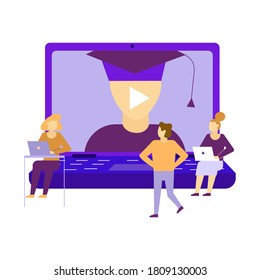Illustrator für das Online-Bildungskonzept