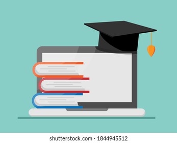 online education concept vector illustration flat design