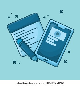 Online education concept vector illustration. Online education icon design.