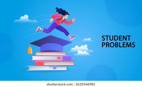 Online education concept. Welcome back to school.  Laptop with educational app in the screen. E-learning platform. Distance lessons, video course, internet class. graduation for success educate vector