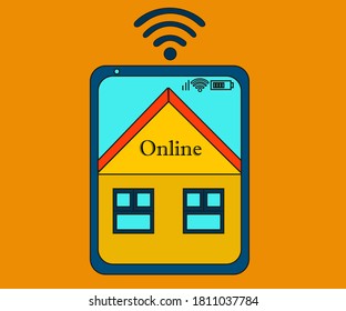 Online education consept with tablet