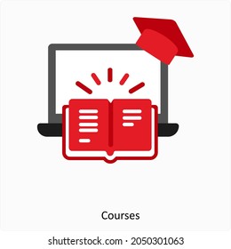 Concepto de icono de cursos o educación en línea
