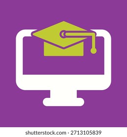 Online Education Creative Vector Graphic Icon