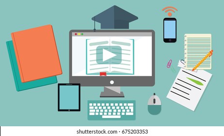 Online education is defined as the creation and proliferation of the personal computer, the globalization of ideas and other human acts, and the use of technology in exchanging ideas