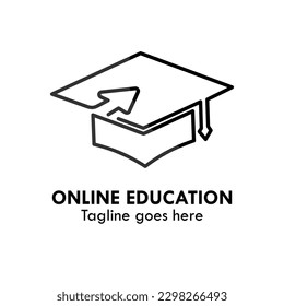 Online education design logo template illustration