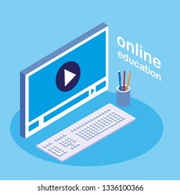 online education with desktop