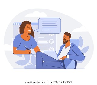 Online education and distant learning. Educational online seminar, webinar, digital classroom, online teaching vector concept.