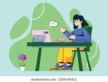 Online Education Doing home image