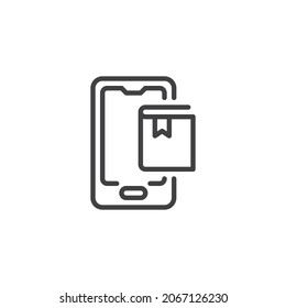 Online education, E-book line icon. linear style sign for mobile concept and web design. Electronic book reader outline vector icon. Symbol, logo illustration. Vector graphics