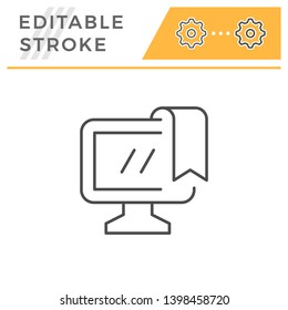 Online education editable stroke line icon