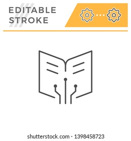 Online education editable stroke line icon