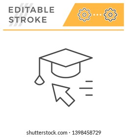 Online education editable stroke line icon