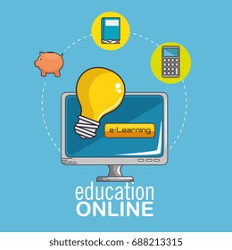 online education and e-learning concept 