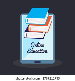 Online education, e-learning concepts. vector illustration