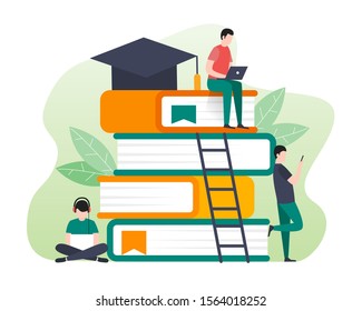 Online education, e-learning, online courses concept