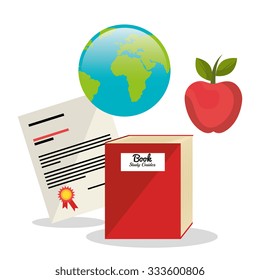 Online education elearning design, vector illustration graphic