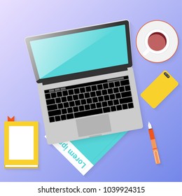 Online education, e-learning, distance trainings, Flat design style-Vector illustration.